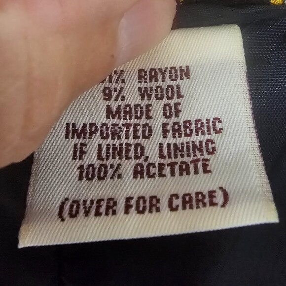 Vintage Susan Bristol Maxi Skirt Art Deco Wool Blend Pleated Red Black 12 - Picture 7 of 9